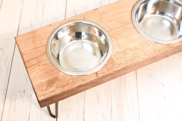 wooden dog bowl stand