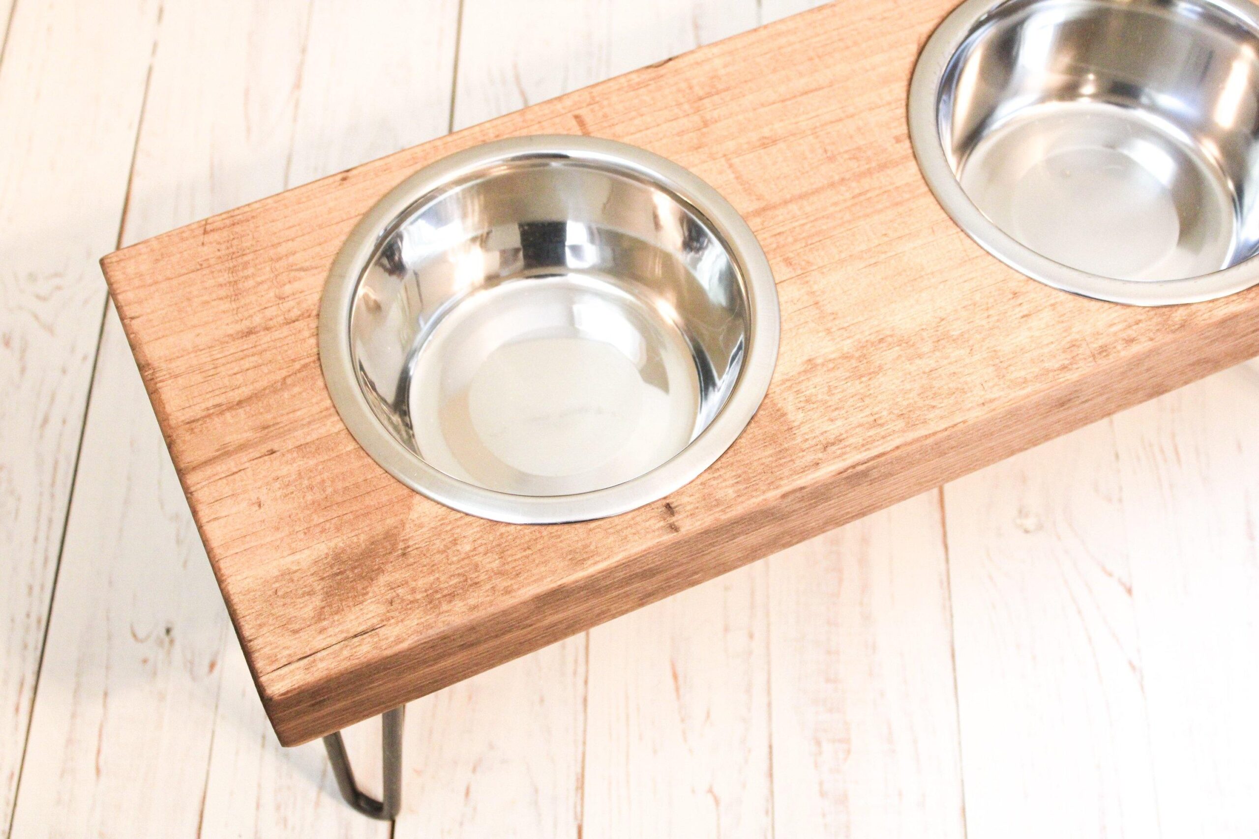 wooden dog bowl stand