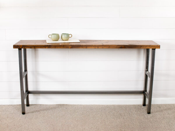 industrial wooden sofa table