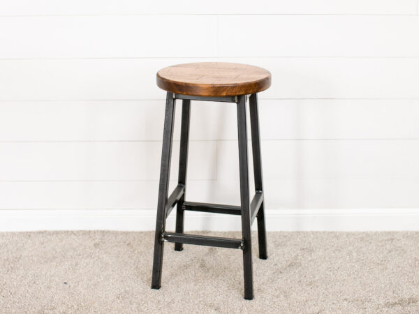 pine wood industrial stool