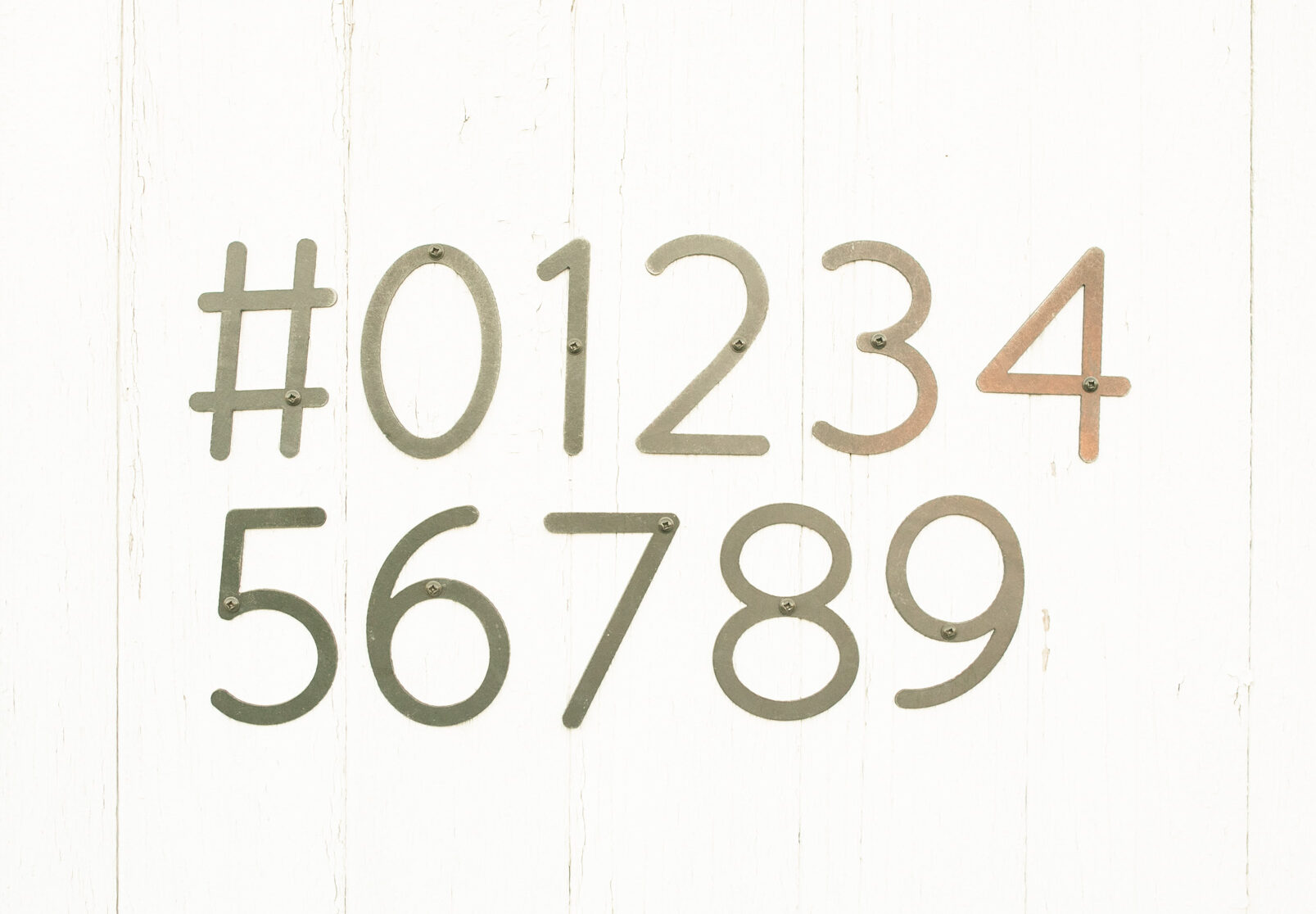 Modern Metal Numbers - Timber Made Design Co