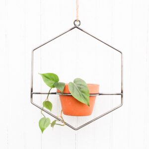 hanging metal planter